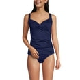 thumbnail image 3 of Lands' End Women's DD-Cup Chlorine Resistant Tummy Control Wrap Underwire Tankini Swimsuit Top, 3 of 3