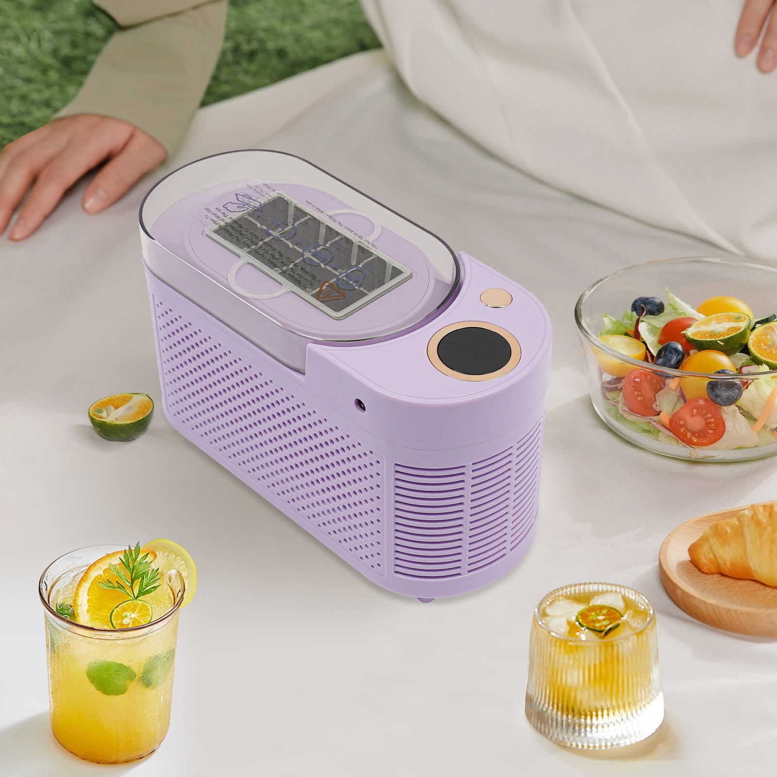 Ice Maker, Mini Countertop Ice Maker, Compact Ice Machine for Home/Car/Travel Used In Home Kitchens, Outdoor Spaces, Restaurants, Bars