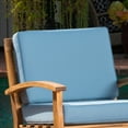 thumbnail image 3 of GDF Studio Preston Outdoor Wooden Club Chairs with Cushions, Set of 2, Blue, 3 of 5