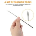 thumbnail image 6 of 12pcs Seafood Forks Picks Stainless Lobster Crackers Nut Forks Picks Seafood Tools, 6 of 6
