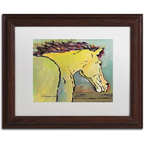 Trademark Fine Art "Waiting for Sunrise" Canvas Art by Pat Saunders-White, White Matte, Wood Frame