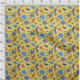 thumbnail image 4 of oneOone Velvet Yellow Fabric Beach Sewing Craft Projects Fabric Prints By Yard 58 Inch Wide, 4 of 4