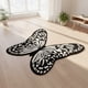thumbnail image 4 of Decoración del hogar, alfombra con forma de mariposa, piel sintética, estampado de mariposas, tamaño grande, ideal para sala de estar y dormitorio, antideslizante, 11,5 x 9,5 m, imitación lana., 4 of 6