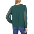 thumbnail image 2 of CeCe womens  Tie Neck Blouse, xs, Green, 2 of 3