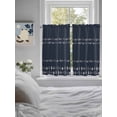 thumbnail image 3 of Rustic Botanical Living Room Curtains 2 Panel, Japanese Herb on Black Simple Art Cafe Window Treatment, Farmhouse Bedroom Bathroom Kitchen Curtains Drapes 104"x45", 3 of 6