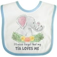 thumbnail image 3 of Inktastic I'll Never Forget That My Tia Loves Me Cute Elephants Boys or Girls Baby Bib, 3 of 4