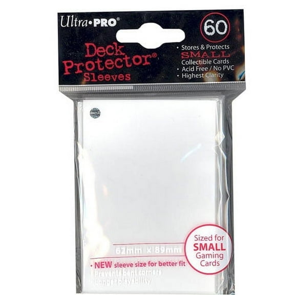 Trading Card Supplies - Ultra Pro DECK PROTECTORS - WHITE (60 pack - Small Size)