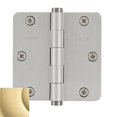 thumbnail image 1 of Baldwin 1435031I 0.25 in. Radius Corner Hinge, Non-Lacquered Brass, 1 of 1