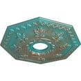 thumbnail image 3 of Ekena Millwork 18"OD x 3 1/2"ID x 1 1/2"P Nottingham Ceiling Medallion (Fits Canopies up to 4 5/8"), Hand-Painted Copper Green Patina, 3 of 5