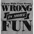 thumbnail image 2 of Funny Wrong is More Fun Attitude Joke Unisex Fleece Graphic Zip Up Hoodie Brisco Brands 4X, 2 of 5