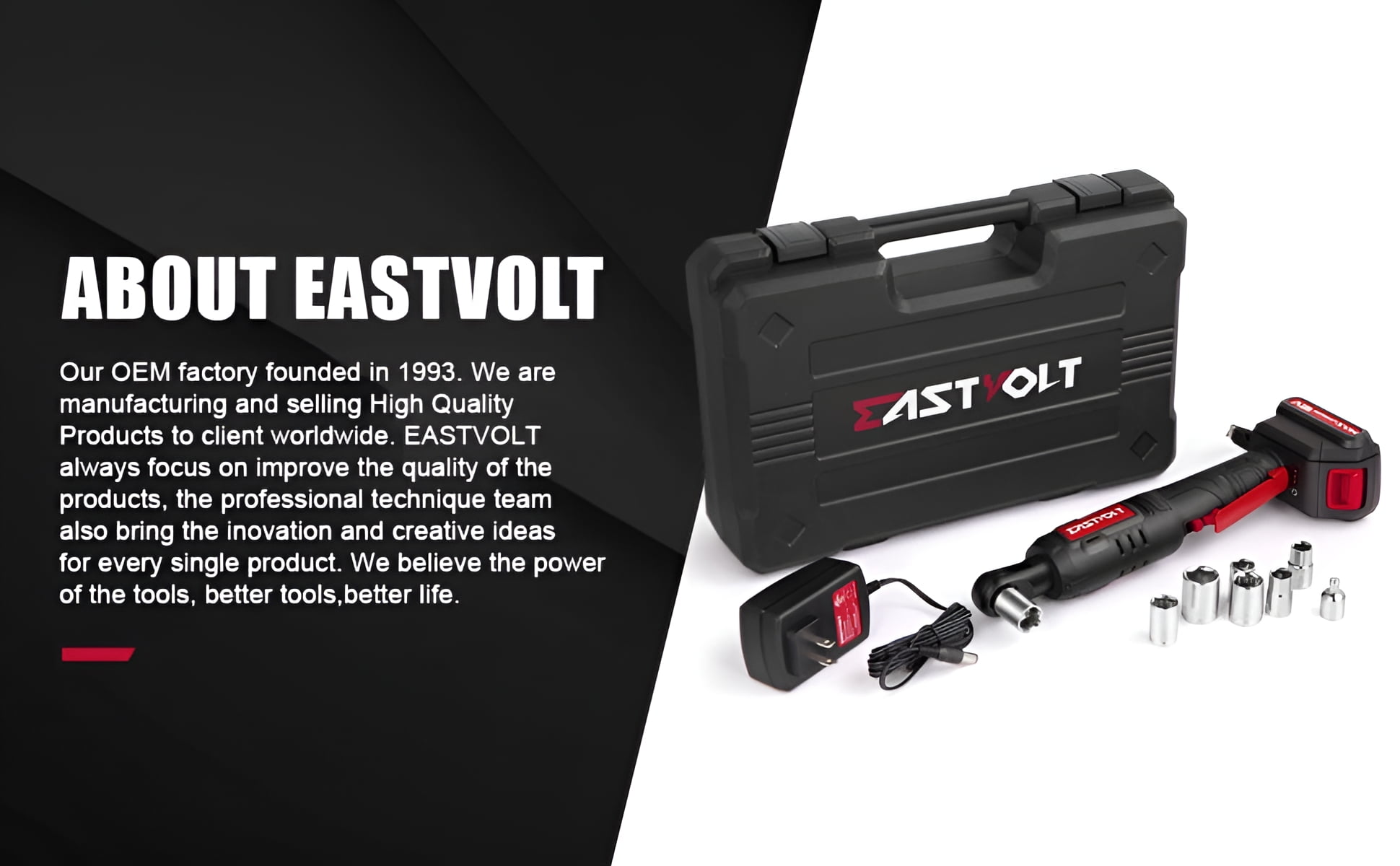 Eastvolt 12V Cordless Electric Ratchet Wrench Set, 3/8" Electric Ratchet with 7-Piece Metric Sockets and 1/4" Adaptor