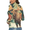 thumbnail image 3 of Merry Christmas Holly Decor Women's Turtleneck Sweater Long Sleeve Ribbed Fitted Turtle Neck Casual Fall Winter Collection Top M, 3 of 4