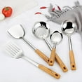 thumbnail image 3 of MesaSe Wok Shovel Food Grade Rust-proof Stainless Steel Soup Scoop Wok Spatula Kitchen Tools for Home, 3 of 9