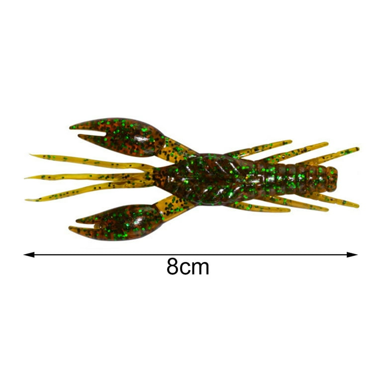 UDIYO 4Pcs Fake Shrimp Bait with Hole Realistic Luminous Effect Stable  Shrimp Tail Swing Fishing Lure Angling Supplies 