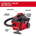 Craftsman 2027722 4 gal 5 HP Wet & Dry Vacuum VAC, Portable Cleaning Solution