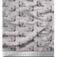 thumbnail image 1 of Soimoi Cotton Duck Fabric Direction Compass,Lighthouse & Yacht Nautical Printed Fabric 1 Yard 56 Inch Wide, 1 of 1