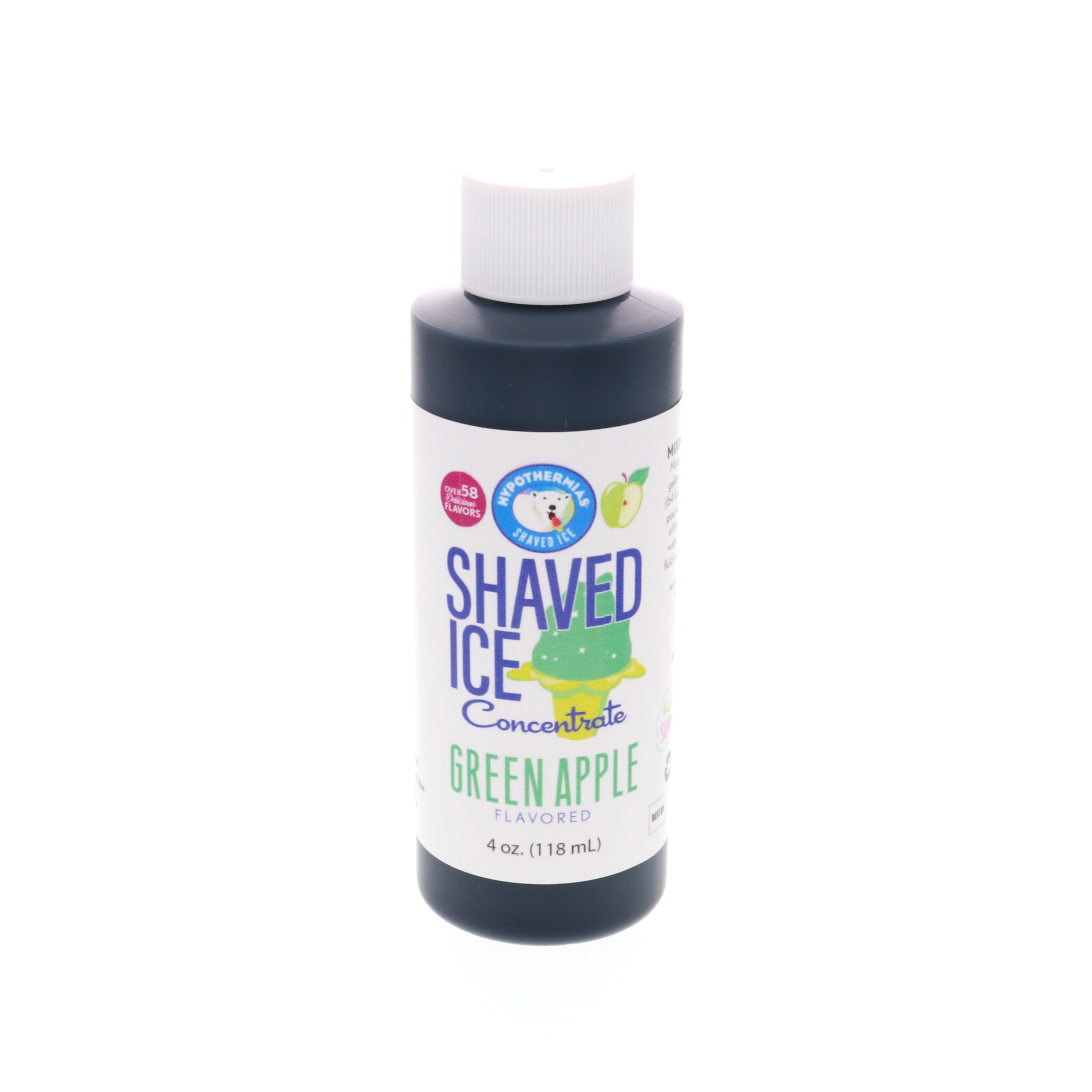 Green Apple Shaved Ice and Snow Cone Unsweetened Flavor Concentrate 4 Green Apple Shaved Ice and Snow Cone Unsweetened Flavor Concentrate 4