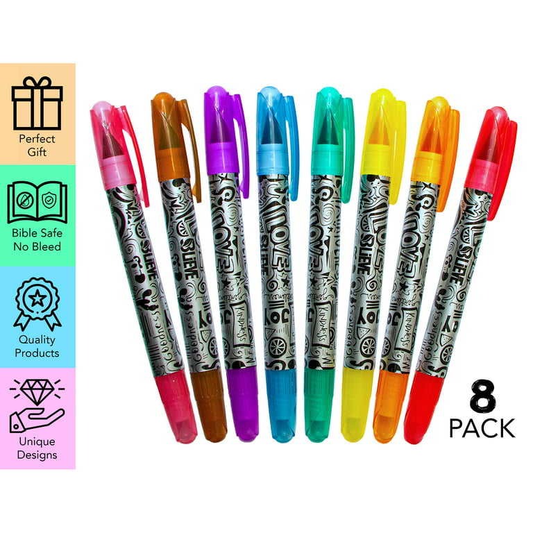 BLIEVE- Bible Highlighter Pack of 8, Gel Highlighters for Bibles,  Highlighter Pens, Bible Journaling Supplies, Highlighters For Bible Pages, Bible  Highlighters No Bleed, Bible Markers (Vib 