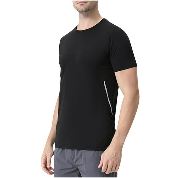 ZVNAΖH Men's Workout Shirts Quick Dry Athletic Gym T-Shirts Breathable Short Sleeve Sports Performance Tee Tops
