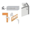 thumbnail image 5 of Cold Rolled Steel Drawer Lock Durable Desk Wardrobe Furniture Cabinet Lock Core With 2 Keys Door Hardware B, 5 of 9