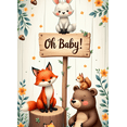 thumbnail image 3 of Cartoon Animals Banner Baby Shower Woodland Theme Cute Design Forest Creatures for Baby Shower Nursery Decor Kids Room, 3 of 7