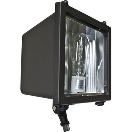 

11 x 9 x 7.63 in. 120 V 150 watts Powder Coated Cast Aluminum Medium Flood Fixture with High Pressure Sodium Lamp Bronze