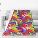 thumbnail image 1 of Fotbe Colorful Bananas Manta de Franela Acolchonada con Estampado, Súper Suave y Esponjosa, Extra Grande para Sofá, Cama, Uso Todo el Año-50"x40", 1 of 7