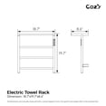 thumbnail image 2 of COZY  Heated Towel Warmer Rack for Bathroom with Timer & Adjustable Temperature EB02-BG-190922, 2 of 7