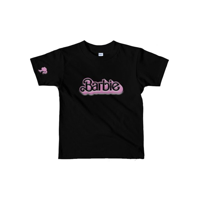 Playera Barbie con diseño en 3D Negra para niña negro S Genérico Playera Barbie Negra para niña