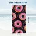 thumbnail image 2 of BANET Beach Towel Pink Donuts Quick Dry Oversized Lightweight Thin Bath Towel 32"x52",Men's and Women's Travel Swimming Pool Yoga Gym Sand-proof and Absorbent Towel 30x60in, 2 of 8