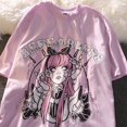 thumbnail image 2 of Verano Goth mujer camiseta estética suelta mujeres T-shirt Punk oscuro Grunge Streetwear señoras gótico Top camisetas Harajuku ropa y2kpangjing, 2 of 4
