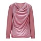 thumbnail image 5 of Xuyuer Metallic Velvet Mesh Splicing Top - Women's Solid Color Elegant Long Sleeve Blouse for Evening Gala Events, Holiday Party Glamour & Luxurious Night Out Ensembles, 5 of 8