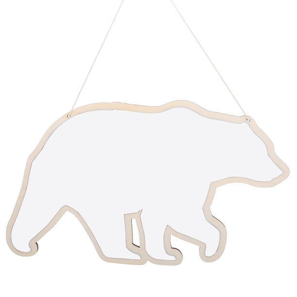 Espejo acrílico con forma de oso para decoración de pared, pegatinas de animales de la selva, arte de pared de estilo nórdico para dormitorio infantil, guardería, habitación infantil