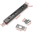 thumbnail image 4 of 2 pernos de puerta de 6 pulgadas, cerraduras de puerta francesa de seguridad ocultas de acero inoxidable con herrajes, pernos de pestillo empotrados de metal para puerta simulada de madera c, 4 of 5