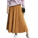 thumbnail image 5 of FASHION Vestido largo midi con falda plisada de cintura alta y línea A para mujer, 5 of 5