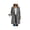 Gray, variant on Zynoxe Womens Jackets With Side Pockets Classic Notched Lapel Button Winter Jackets for Women Relaxed Mid‑Length Long Sleeve Coat Versatile Solid Color Casual Overcoat S
