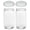 2 White Dome Plastic Lids, variant on Mason Jars - 16 oz Glass Extra Wide Mouth Pint Storage Jars with White Plastic Lids - Made in USA