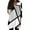 Gray, variant on WTOBBY Women's Fashion Casual Retro Geometric Print V-Neck Mid-Length Tunic Tops with Pockets, 3/4 Sleeve Blouses, Daily Use Comfort Shirt,Black L