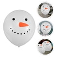 thumbnail image 3 of 50 globos navideños de muñeco de nieve, grandes globos de látex blancos para arcos de globos, decoraciones para fiestas navideñas y celebraciones invernales, 3 of 7