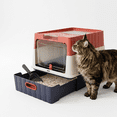 thumbnail image 2 of EIODEAR Enclosed Cat Litter Box with Pull-Out Drawer - Convertible 2-in-1 Covered Pet Toilet for Large Cats, Anti-Tracking & Odor Control, 19.7" L, 2 of 8