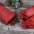 thumbnail image 4 of 30 Pcs Small Dark Red Color Cotton Bags, Linen Bags with Drawstring Gift Bags for Wedding Party and DIY, Christmas Decoration -10cm x 14cm, 4 of 5