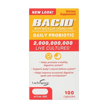BACID Daily Probiotic with Bacillus Coagulans for Digestive Health ...
