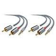 thumbnail image 2 of Methold RCA Cable de Audio Jack 3,5 a 2 RCA Cable 3,5mm Jack a 2RCA Splitter Cable para TV PC amplificadores DVD Cable de altavoz Type3 NO3, 2 of 5