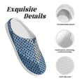 thumbnail image 5 of Lsque Cozy Knitted Blue Chevron Pattern Womens Comfort Cotton on Scuff With Memory Foam and Anti-skid Sole Slipper-46/47, 5 of 7