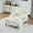 Beige, variant on Modern Chaise Lounge Chair Indoor, Comfy Chenille Lounge Sofa with Side Storage Pocket, Single Sofa Couch with Armrest and Soild Wood Legs for Living Room, Dark Gray