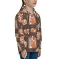 thumbnail image 3 of Fotbe Beautiful Fox Pattern Youth Pullover Hooded Sweatshirt, Boys Hoodie, Kangaroo Pocket Hoodie for Kids Girls -Small, 3 of 6