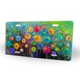 thumbnail image 2 of Yehwow Watercolor Nature Landscape Floral Metal Car Plate Decorative Aluminum License Plate Tag Sign, 2 of 5