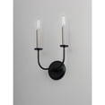 thumbnail image 4 of Maxim 10322BKSN 9 in. Wesley ADA Wall Sconce Wall Light, Black & Satin Nickel - 2 Light, 4 of 5