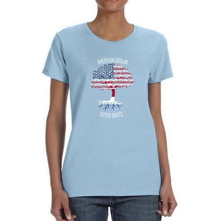 American Grown Dutch Roots T-Shirt Women -Smartprints Designs Female Large