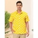 thumbnail image 2 of INSPIRE CHIC Camisa de lunares de verano para hombre, camisas hawaianas con patrón de manga corta y botones Amarillo M, 2 of 6